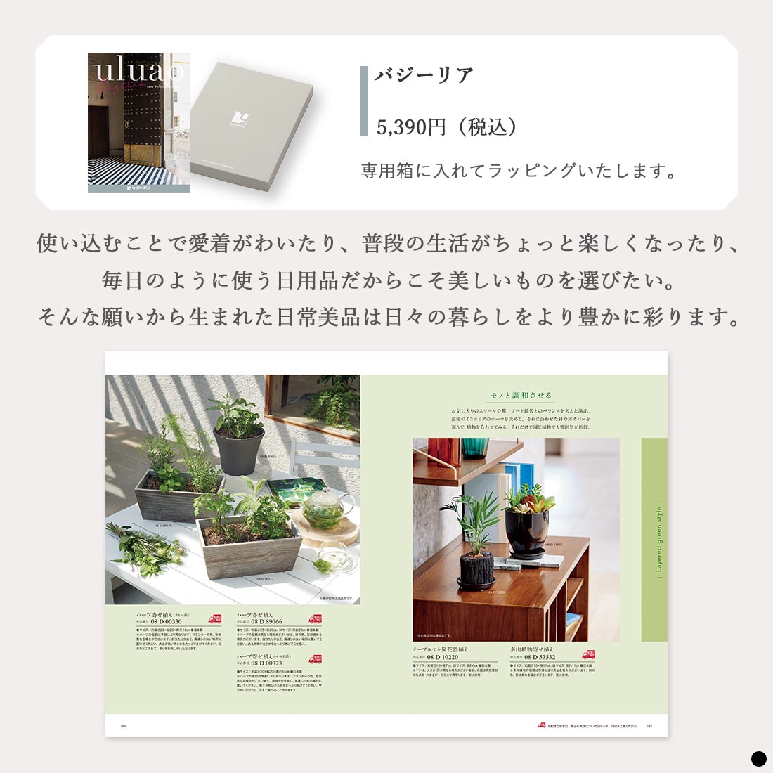 カタログギフト ウルアオ(uluao) バジーリア 商品説明