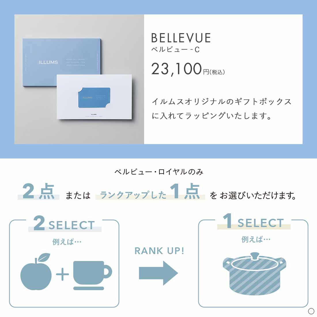 ILLUMS(イルムス) カードタイプ カタログギフト ベルビュー 掲載商品例