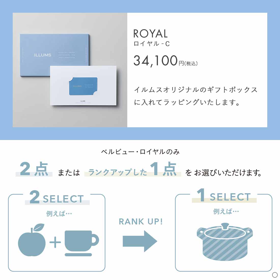 ILLUMS(イルムス) カードタイプ カタログギフト ロイヤル 掲載商品例