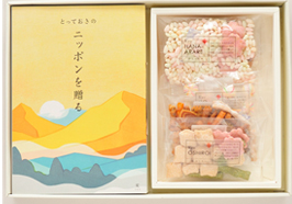 カタログギフトとっておきのニッポンを贈る+鞍馬庵 京 干菓華子セット 表紙イメージ